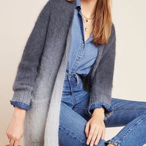 NWT Anthropologie Wool/Alpaca Grey Ombré Cardigan